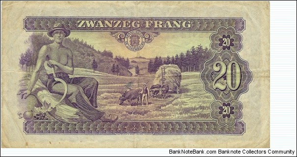 Banknote from Luxembourg year 1943