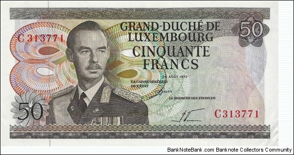 LUXEMBOURG 50 Francs
 Banknote