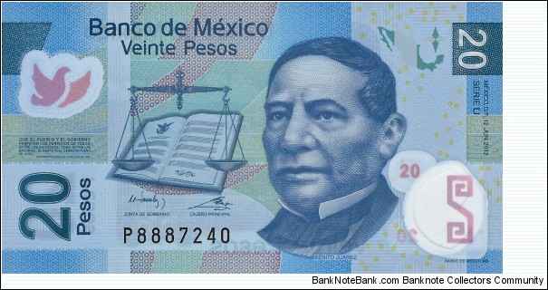 MEXICO 20 Pesos
2012 Banknote
