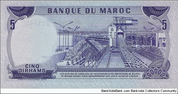 Banknote from Morocco year 1970