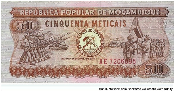 MOZAMBIQUE 50 Meticais
1980 Banknote