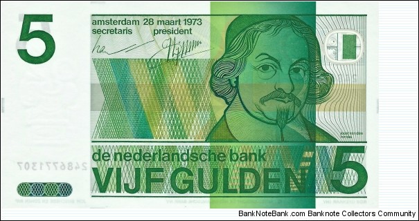 NETHERLANDS 5 Gulden
1973 Banknote