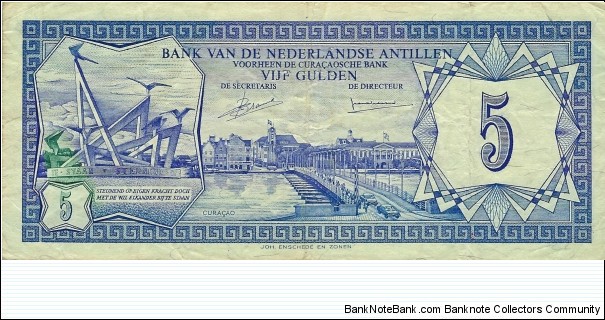 NETHERLANDS ANTILLES
5 Gulden Banknote