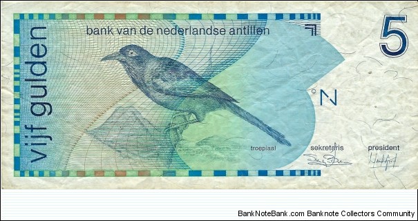 NETHERLANDS ANTILLIES
5 Gulden
1986 Banknote