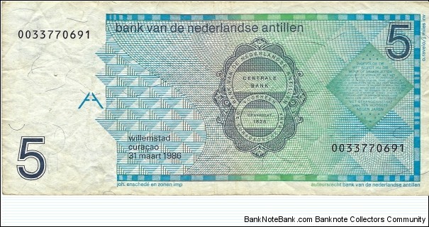 Banknote from Netherlands Antilles year 1986