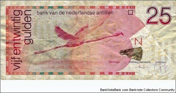 NETHERLANDS ANTILLES
25 Gulden Banknote