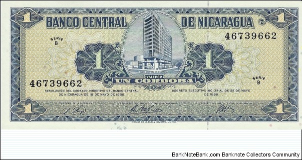 NICARAGUA 1 Cordoba
 Banknote