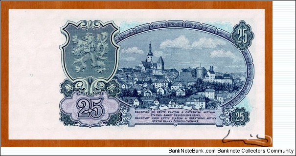 Banknote from Czech Republic year 1953