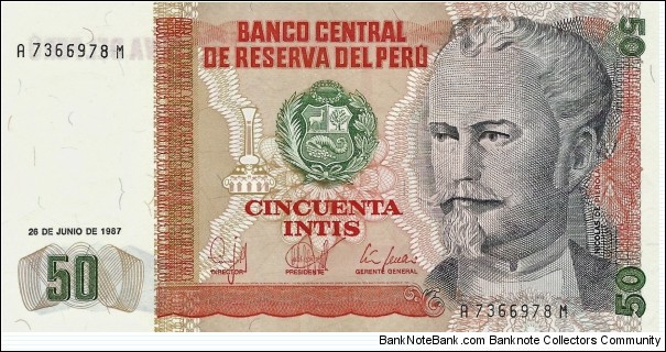 PERU 50 Intis
 Banknote