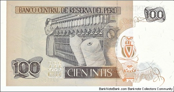 Banknote from Peru year 1987