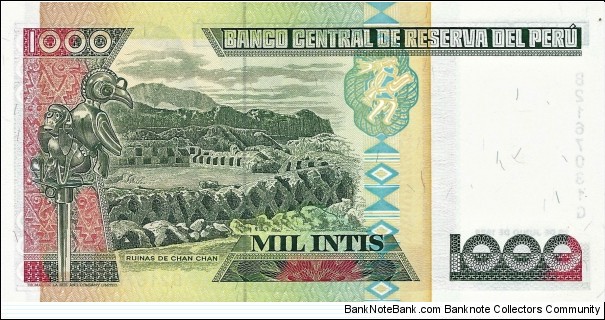 Banknote from Peru year 1988