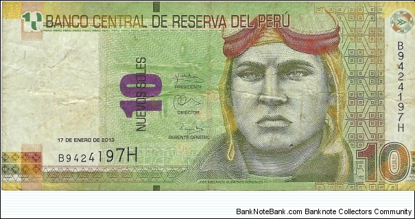 PERU 10 Nuevos Soles Banknote