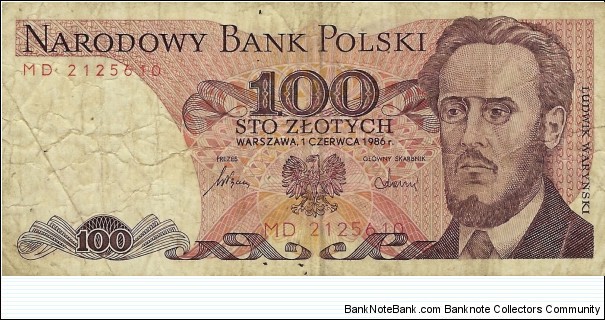 POLAND 100 Zlotych
 Banknote
