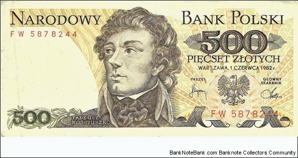 POLAND 500 Zlotych
 Banknote