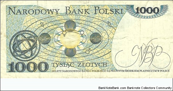 Banknote from Poland year 1982