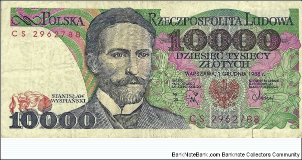 POLAND 10,000 Zlotych Banknote
