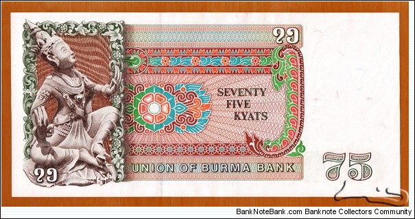 Banknote from Myanmar year 1985