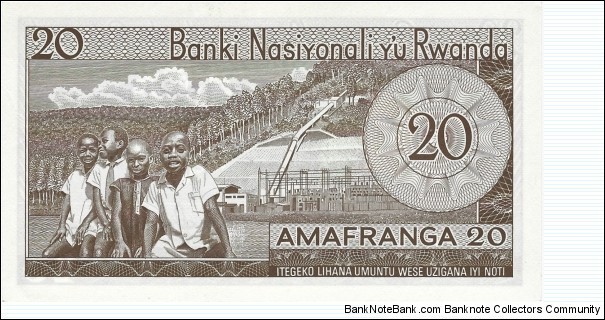 Banknote from Rwanda year 1976