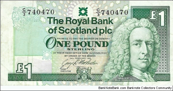 SCOTLAND 1 Pound
(The Royal Bank of Scotland plc) Banknote