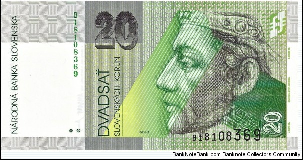 SLOVAKIA 20 Korun
 Banknote