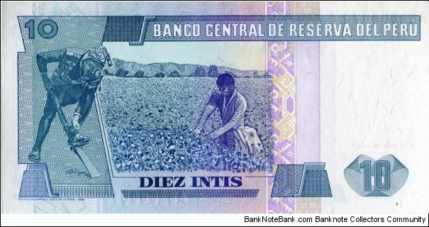 Banknote from Peru year 1987