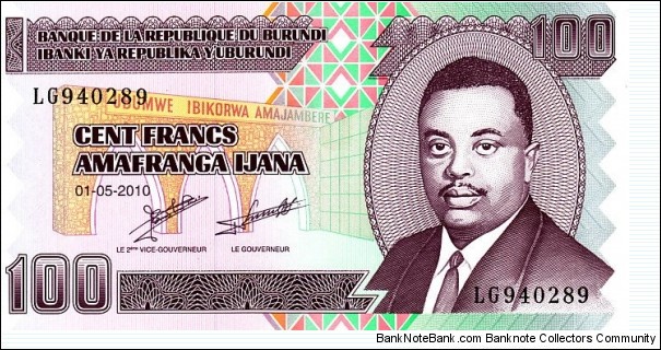 100 FBu - Burundian franc Banknote