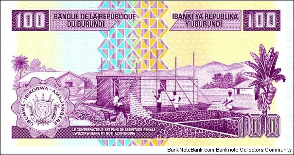 Banknote from Burundi year 2010