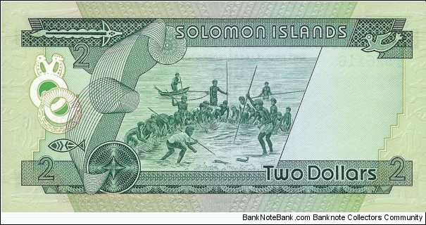 Banknote from Solomon Islands year 1977