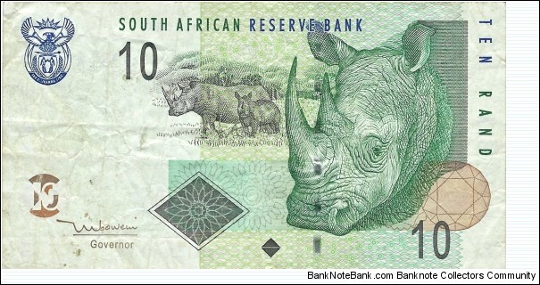 SOUTH AFRICA 10 Rand
 Banknote