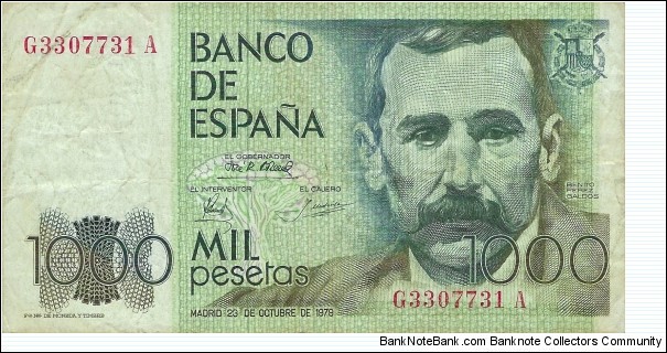 SPAIN 1000 Pesetas
1979 Banknote