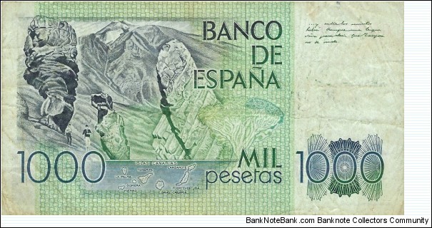 Banknote from Spain year 1979