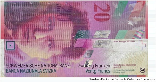 SWITZERLAND 20 Francs Banknote