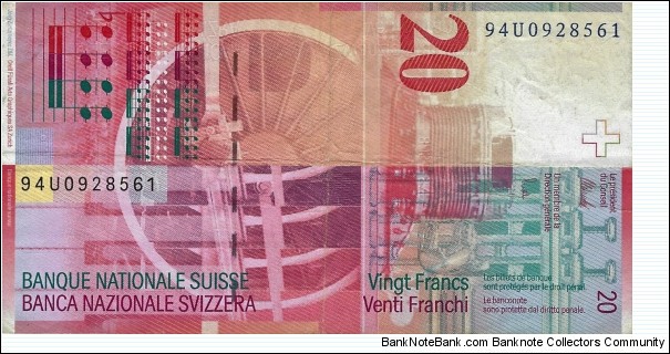 Banknote from Switzerland year 1994