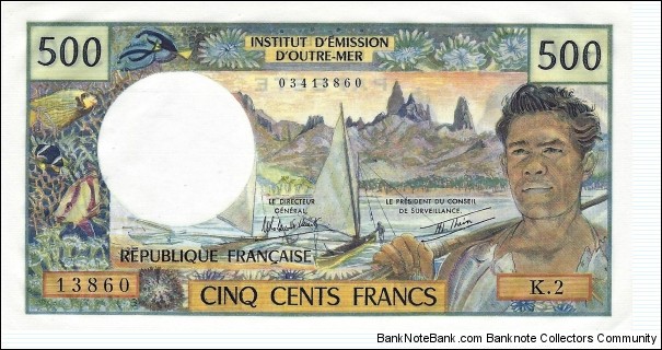 TAHITI 500 Francs Banknote
