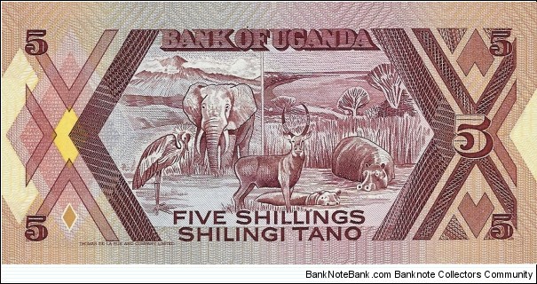 Banknote from Uganda year 1987