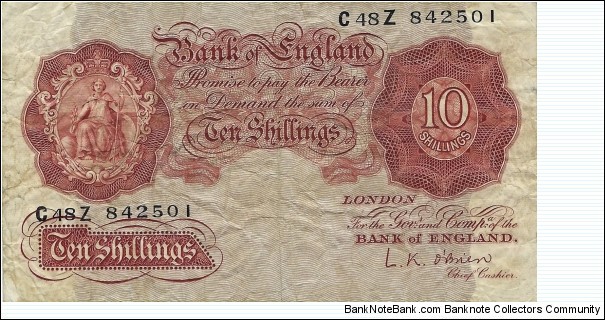 UNITED KINGDOM
10 Shillings 1955 Banknote