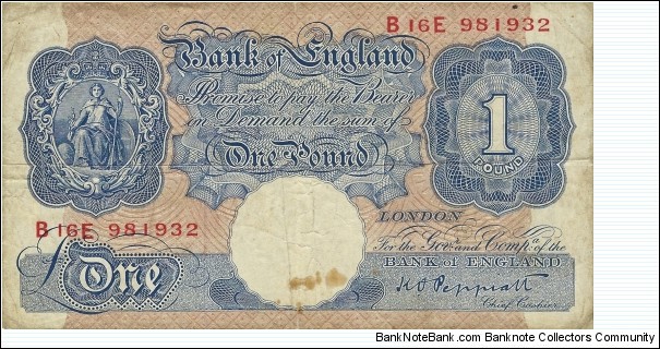 UNITED KINGDOM
1 Pound 1940 Banknote