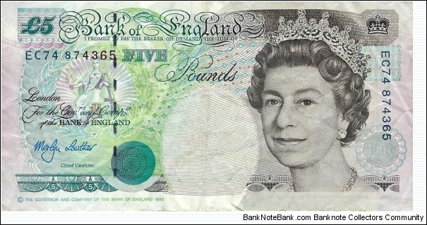 UNITED KINGDOM
5 Pounds  Banknote