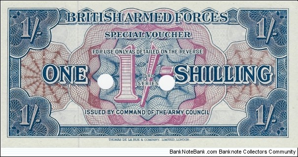 UNITED KINGDOM
1 Shilling
(Military Special Voucher) Banknote