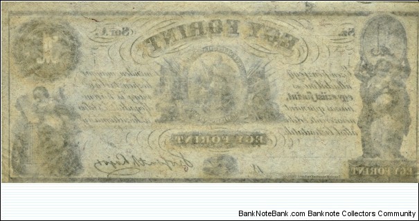 Banknote from Hungary year 1852