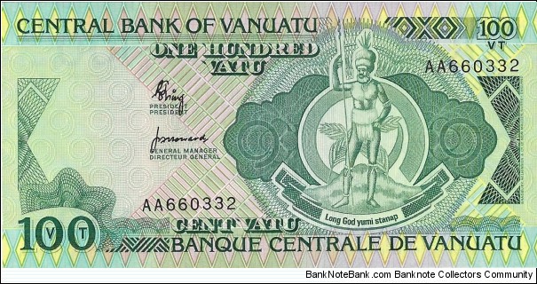 VANUATU 100 Vatu
1982 Banknote