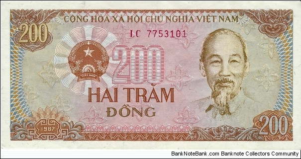 VIETNAM 200 Dong
1987 Banknote
