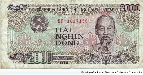 VIETNAM 2000 Dong
1988 Banknote