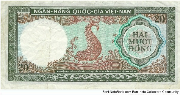 Banknote from Vietnam year 1964