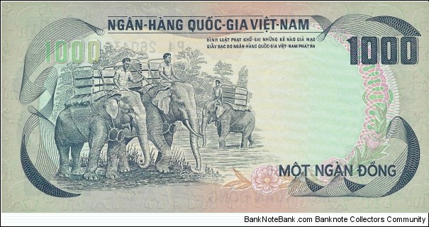 Banknote from Vietnam year 1972