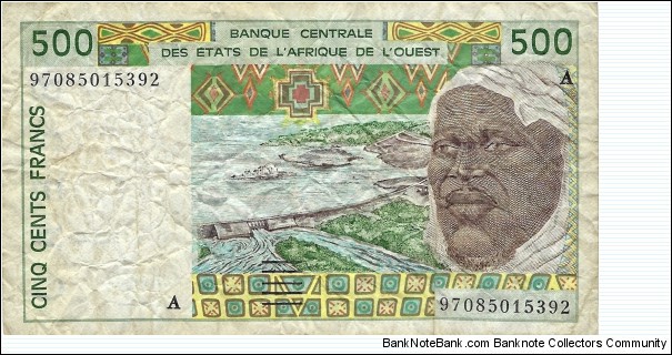 COTE D'IVOIRE 500 Francs
1997 Banknote