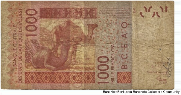 Banknote from West African States year 2004