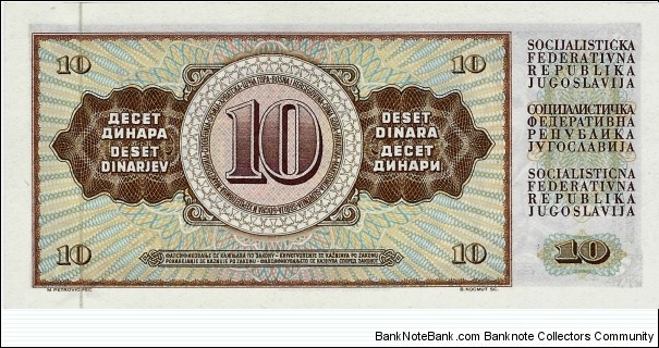 Banknote from Yugoslavia year 1968