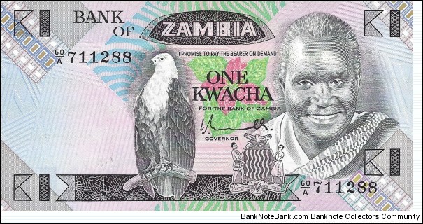 ZAMBIA 1 Kwacha
1980 Banknote