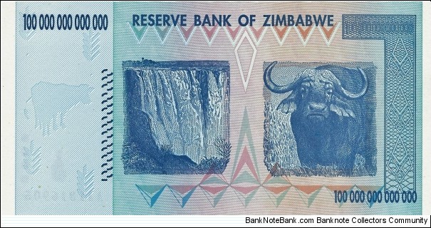 Banknote from Zimbabwe year 2008